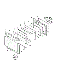Door parts for Kenmore Range 790.99114302 (79099114302, 790 99114302) from AppliancePartsPros.com