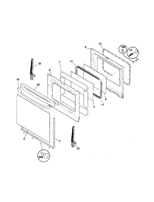 Door parts for Kenmore Range 790.99122409 (79099122409, 790 99122409) from AppliancePartsPros.com