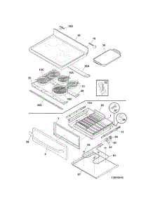Top / Drawer parts for Kenmore Range 790.99123407 (79099123407, 790 99123407) from AppliancePartsPros.com