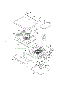 Top And Drawer parts for Kenmore Range 790.99123408 (79099123408, 790 99123408) from AppliancePartsPros.com