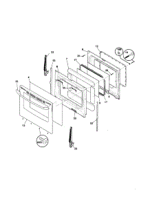 Door parts for Kenmore Range 790.99123408 (79099123408, 790 99123408) from AppliancePartsPros.com
