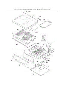 Top / Drawer parts for Kenmore Range 790.99124400 (79099124400, 790 99124400) from AppliancePartsPros.com