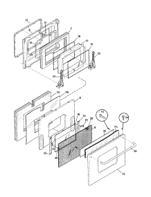 Door parts for Kenmore Range 790.99503990 (79099503990, 790 99503990) from AppliancePartsPros.com