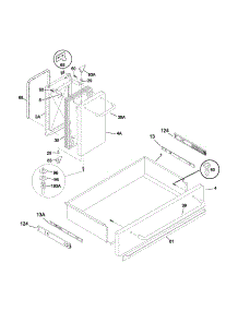 Drawer / Small Door parts for Kenmore Range 790.99503994 (79099503994, 790 99503994) from AppliancePartsPros.com