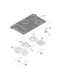 Maintop parts for Kenmore Range 790.99503994 (79099503994, 790 99503994) from AppliancePartsPros.com