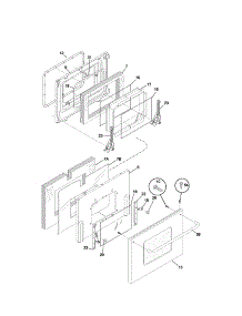 Oven Door parts for Kenmore Range 790.99513300 (79099513300, 790 99513300) from AppliancePartsPros.com
