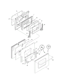 Oven Door parts for Kenmore Range 790.99513303 (79099513303, 790 99513303) from AppliancePartsPros.com
