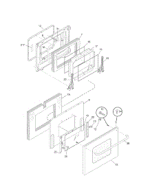 Oven Door parts for Kenmore Range 790.99613701 (79099613701, 790 99613701) from AppliancePartsPros.com