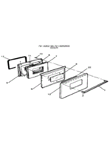Door parts for Kenmore Range 791.6262890 (7916262890, 791 6262890) from AppliancePartsPros.com