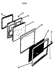 Door parts for Kenmore Range 791.6302190 (7916302190, 791 6302190) from AppliancePartsPros.com