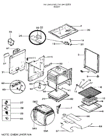Body parts for Kenmore Range 791.6412190 (7916412190, 791 6412190) from AppliancePartsPros.com