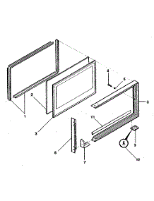 Door parts for Kenmore Range 791.7838890 (7917838890, 791 7838890) from AppliancePartsPros.com