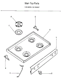Main Top parts for Kenmore Range 791.7838891 (7917838891, 791 7838891) from AppliancePartsPros.com