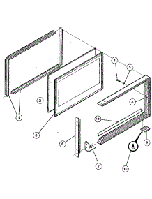 Upper Door parts for Kenmore Range 791.7839091 (7917839091, 791 7839091) from AppliancePartsPros.com