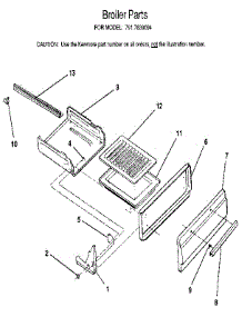 Broiler parts for Kenmore Range 791.7839094 (7917839094, 791 7839094) from AppliancePartsPros.com