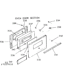 Oven Door Section parts for Kenmore Range 911.7227810 (9117227810, 911 7227810) from AppliancePartsPros.com