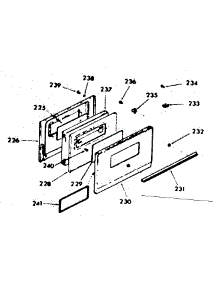 Oven Door Section parts for Kenmore Range 911.7227811 (9117227811, 911 7227811) from AppliancePartsPros.com