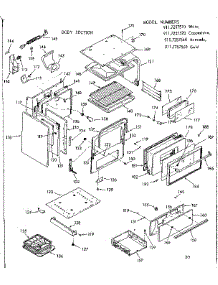 Body Section parts for Kenmore Range 911.7257510 (9117257510, 911 7257510) from AppliancePartsPros.com