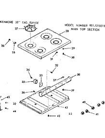Main Top Section parts for Kenmore Range 911.7278010 (9117278010, 911 7278010) from AppliancePartsPros.com