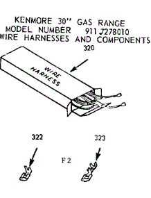 Wire Harnesses And Components parts for Kenmore Range 911.7278010 (9117278010, 911 7278010) from AppliancePartsPros.com