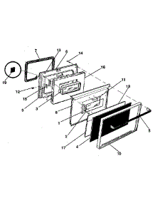 Oven Door parts for Kenmore Range 791.7858892 (7917858892, 791 7858892) from AppliancePartsPros.com