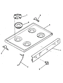 Main Top parts for Kenmore Range 791.7858892 (7917858892, 791 7858892) from AppliancePartsPros.com
