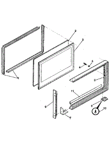 Door Upper parts for Kenmore Range 791.7859091 (7917859091, 791 7859091) from AppliancePartsPros.com