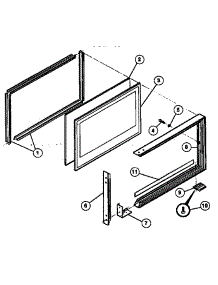 Upper Door parts for Kenmore Range 791.7859094 (7917859094, 791 7859094) from AppliancePartsPros.com