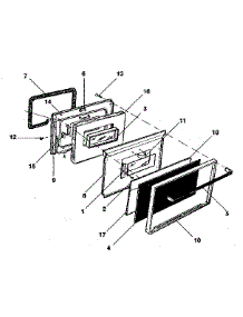 Door parts for Kenmore Range 791.7898810 (7917898810, 791 7898810) from AppliancePartsPros.com