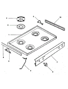 Main Top parts for Kenmore Range 791.7898810 (7917898810, 791 7898810) from AppliancePartsPros.com