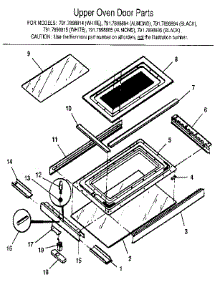 Upper Oven Door parts for Kenmore Range 791.7898884 (7917898884, 791 7898884) from AppliancePartsPros.com