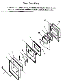 Oven Door parts for Kenmore Range 791.7898884 (7917898884, 791 7898884) from AppliancePartsPros.com
