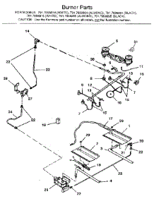 Burner parts for Kenmore Range 791.7898894 (7917898894, 791 7898894) from AppliancePartsPros.com