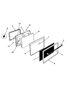 Oven Door parts for Kenmore Range 791.9338983 (7919338983, 791 9338983) from AppliancePartsPros.com