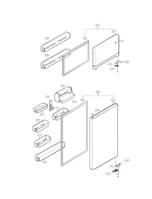 Door Parts parts for Kenmore Refrigerator 795.69292901 (79569292901, 795 69292901) from AppliancePartsPros.com