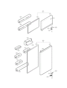 Door Parts parts for Kenmore Refrigerator 795.69374901 (79569374901, 795 69374901) from AppliancePartsPros.com