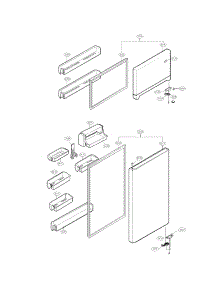 Door Parts parts for Kenmore Refrigerator 795.69919900 (79569919900, 795 69919900) from AppliancePartsPros.com