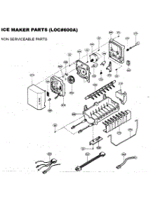 Ice Maker Parts 1 parts for Kenmore Refrigerator 795.75254401 (79575254401, 795 75254401) from AppliancePartsPros.com