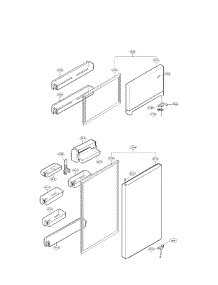 Door Parts parts for Kenmore Refrigerator 795.79293901 (79579293901, 795 79293901) from AppliancePartsPros.com