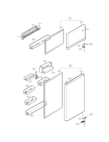 Door Parts parts for Kenmore Refrigerator 795.79302900 (79579302900, 795 79302900) from AppliancePartsPros.com