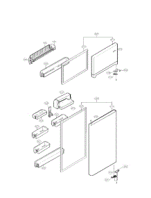 Door Parts parts for Kenmore Refrigerator 795.79303901 (79579303901, 795 79303901) from AppliancePartsPros.com