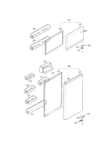 Door Parts parts for Kenmore Refrigerator 795.79972901 (79579972901, 795 79972901) from AppliancePartsPros.com