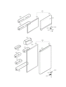 Door Parts parts for Kenmore Refrigerator 795.79976900 (79579976900, 795 79976900) from AppliancePartsPros.com