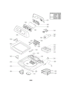 Top Cover Parts parts for Kenmore Washer 796.29272001 (79629272001, 796 29272001) from AppliancePartsPros.com