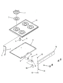 Main Top Section parts for Kenmore Range 911.7278812 (9117278812, 911 7278812) from AppliancePartsPros.com