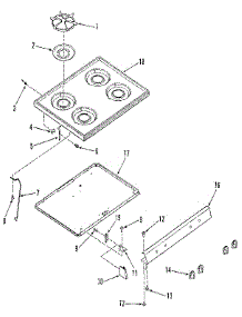 Main Top Section parts for Kenmore Range 911.7278813 (9117278813, 911 7278813) from AppliancePartsPros.com