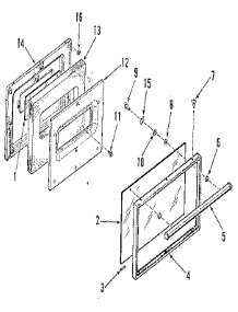 Oven Door Section parts for Kenmore Range 911.7278813 (9117278813, 911 7278813) from AppliancePartsPros.com