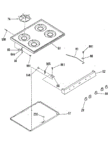 Main Top Section parts for Kenmore Range 911.7279181 (9117279181, 911 7279181) from AppliancePartsPros.com