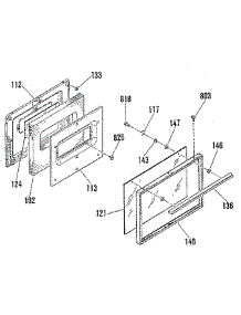 Oven Door Section parts for Kenmore Range 911.7279182 (9117279182, 911 7279182) from AppliancePartsPros.com