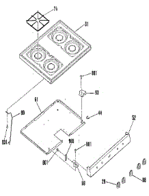 Main Top Section parts for Kenmore Range 911.7312190 (9117312190, 911 7312190) from AppliancePartsPros.com